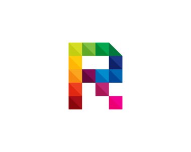 Mektup r simgesi Logo tasarım öğesi 