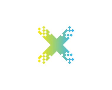 Simge Logo tasarım öğesi x harfi 