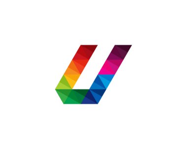  U harfi simgesi Logo tasarım öğesi 