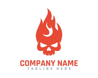 Ateş kafatası Logo simge tasarlamak