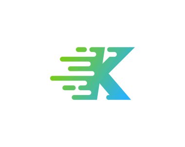 Mektup k simgesi Logo tasarım öğesi 