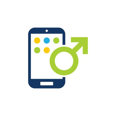 Mobil erkek erkek Logo simge tasarım