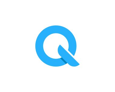 Harf q simgesi Logo tasarım öğesi 