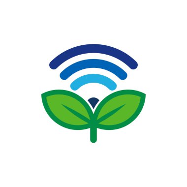 WiFi doğa Logo simge tasarım