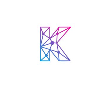 Mektup k ağ kutsal kişilerin resmi Logo tasarım öğesi