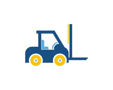 Forklift lojistik Logo simge tasarım