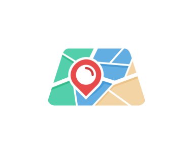 Logo simgesi tasarım eşleyin. Vektör çizim