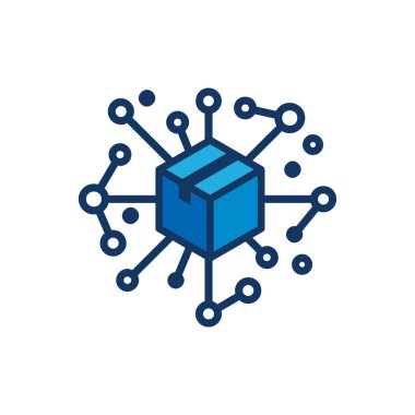 Kutusu ağ Logo simge tasarım