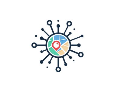 Logo simgesi tasarım eşleyin. Vektör çizim