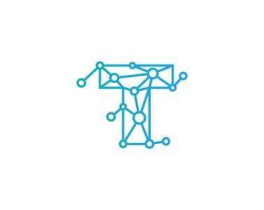 Mektup t ağ kutsal kişilerin resmi Logo tasarım öğesi