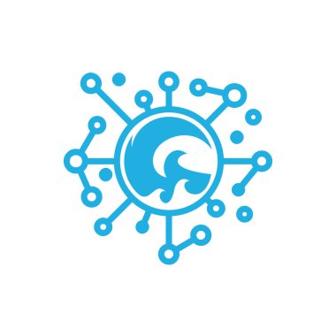 Dalga ağ Logo simge tasarım