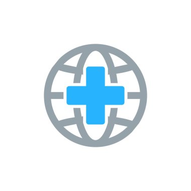 Dünya tıbbi Logo simge tasarım