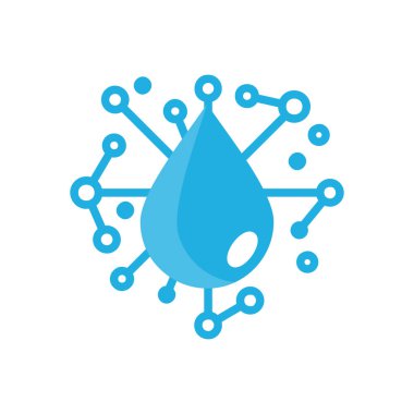 Su ağ Logo simge tasarım