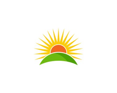 Güneş profesyonel Logo simge tasarım