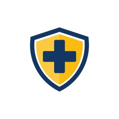 Kalkan tıbbi Logo simge tasarım