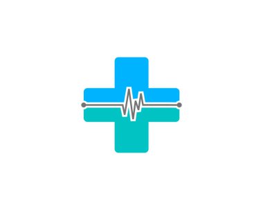 Dalga tıbbi Logo simge tasarım