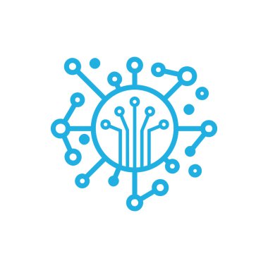 Teknik ağ Logo simge tasarım