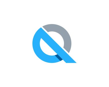 Q harfi logo simgesi tasarımı
