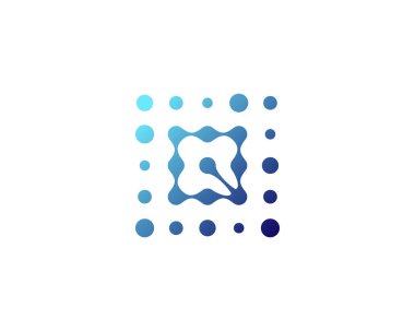 Harf q nokta simgesini Logo tasarım öğesi 