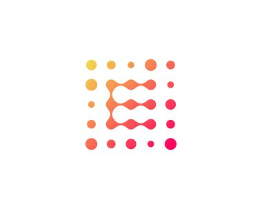 Mektup e nokta simgesini Logo tasarım öğesi 