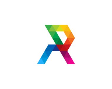 Modern harf r simgesi Logo tasarım öğesi 