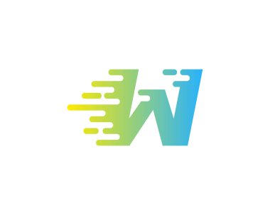 Mektup w simgesi Logo tasarım öğesi 