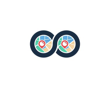 Logo simgesi tasarım eşleyin. Vektör çizim