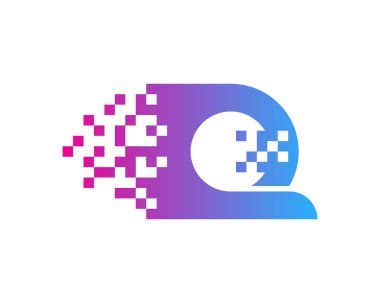 Harf q simgesi Logo tasarım öğesi 