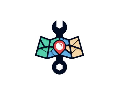 Logo simgesi tasarım eşleyin. Vektör çizim