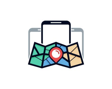 Logo simgesi tasarım eşleyin. Vektör çizim