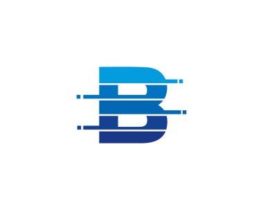 Mektup b piksel simgesi Logo tasarım öğesi 