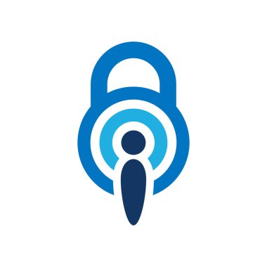 Sinyal kilit logosu simgesi tasarım