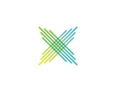 Simge Logo tasarım öğesi x harfi 