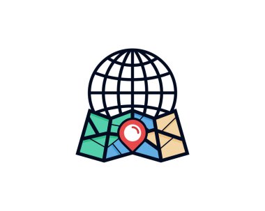 Logo simgesi tasarım eşleyin. Vektör çizim