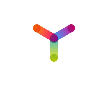 Mektup y simgesini Logo tasarım öğesi 