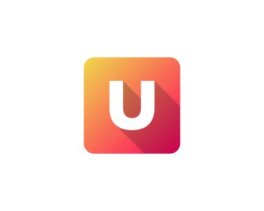 Modern geçiş gölge mektup u kutsal kişilerin resmi Logo tasarım öğesi 