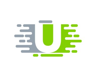 Islak mektup u kutsal kişilerin resmi Logo tasarım öğesi