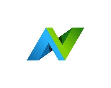 Mektup n simgesini Logo tasarım öğesi 