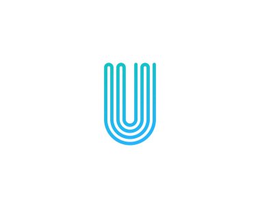  U harfi simgesi Logo tasarım öğesi 