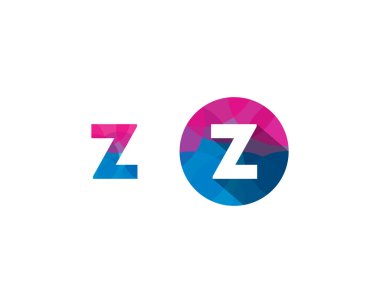 Mektup z piksel simgesi Logo tasarım öğesi 