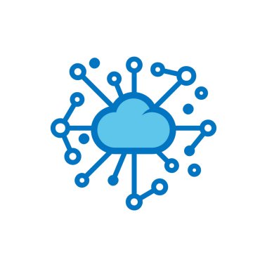 Bulut ağ Logo simge tasarım