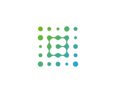 Mektup c nokta simgesini Logo tasarım öğesi 