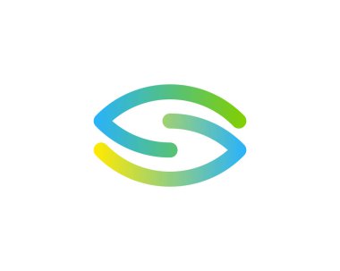 Mektup s simgesi Logo tasarım öğesi 