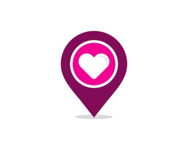 Noktası Love Logo simge tasarım