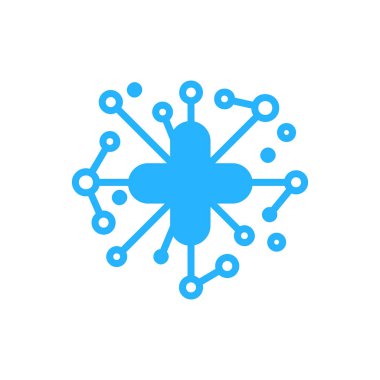 Tıbbi ağ Logo simge tasarım