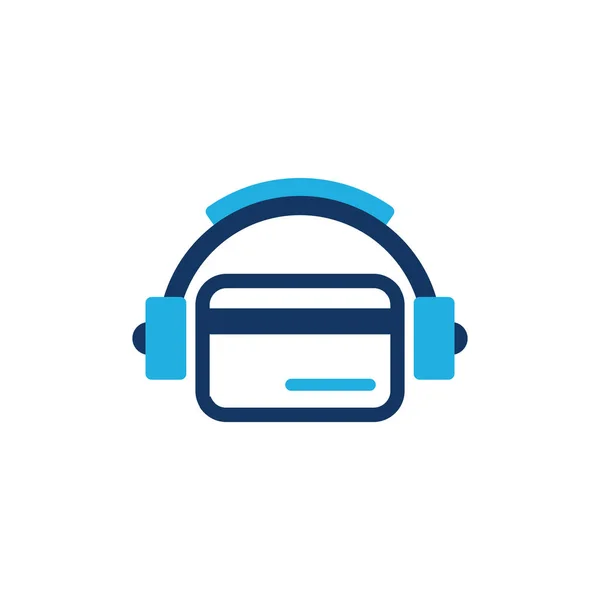 Pago Música Logo Icono Diseño — Vector de stock