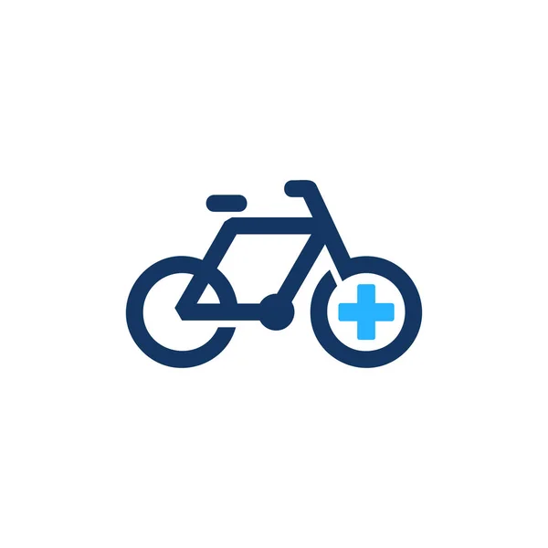 Cykel Medicinsk Logo Ikon Design — Stock vektor