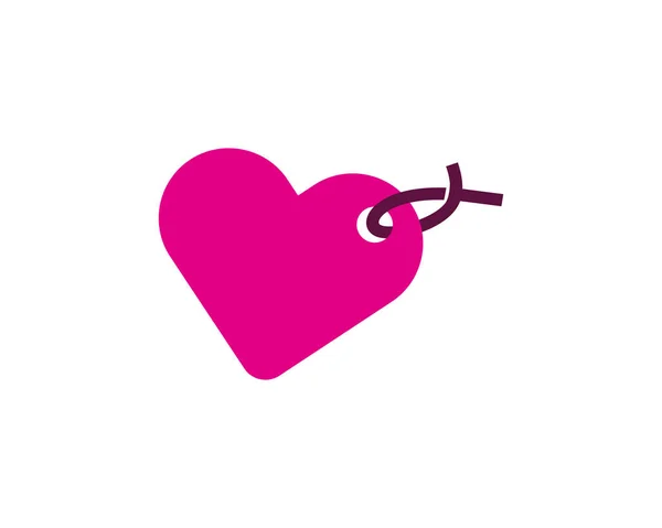 Etiket Aşk Logo Simge Tasarım — Stok Vektör
