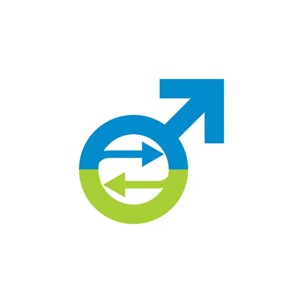 Přenos Mužský Muž Logo Ikonu Design — Stockový vektor