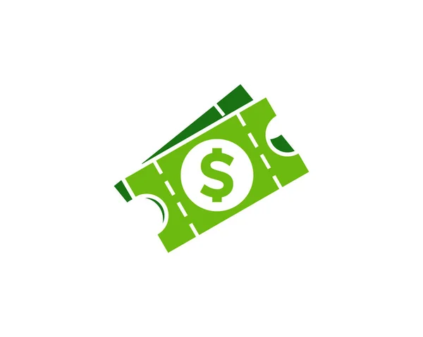 Etiketten Pengar Logo Ikon Design — Stock vektor